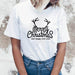 Rock Santa Claus Print Spoof European And American T-shirt - Magellan Fashion Shop