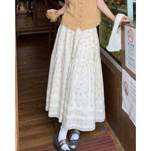 Sweet Lace Edge A- Line Skirt Temperament Slimming - Magellan Fashion Shop