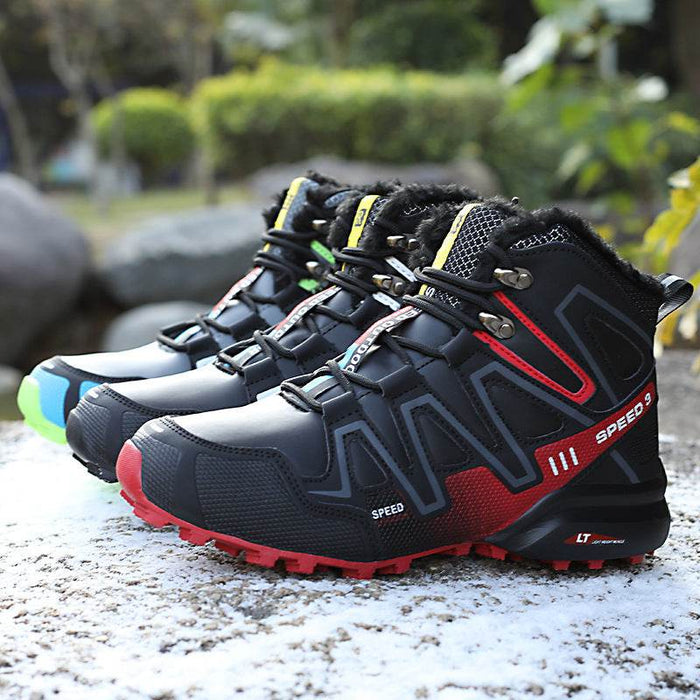 Winter Outdoors Snow Boots High-top Velvet Thermal Off-road Thickened Lightweight Mountaineering Men's Cotton Shoes - Magellan Fashion Shop