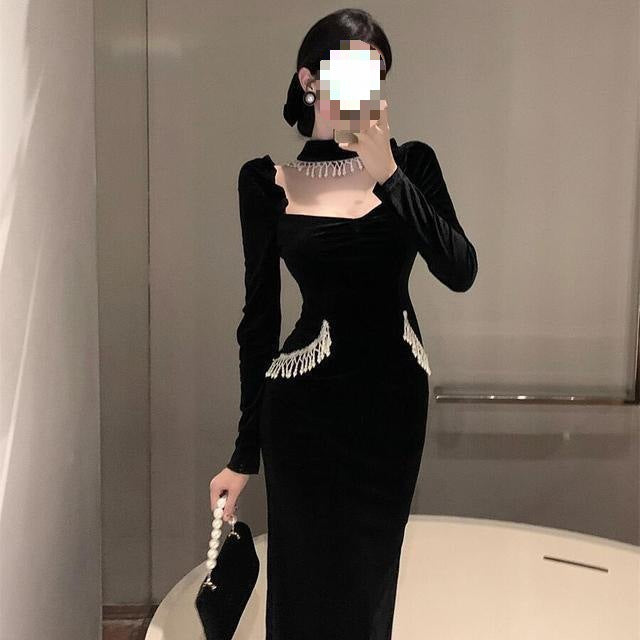 Puffy Sleeves Square Collar  Dress