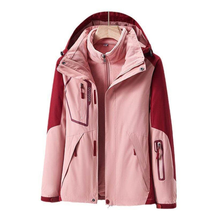 Three-in-one Outdoor Fleece Coat Thickened Mountaineering Clothing - Magellan Fashion Shop