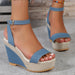 High Heel Denim Fabric Ankle-strap Sandals Women - Magellan Fashion Shop