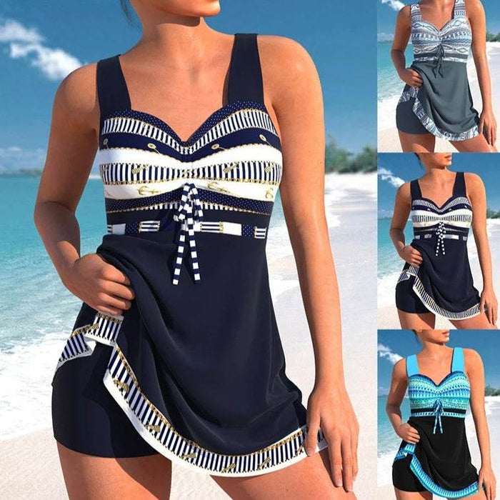 Plus Size Quick-drying Women's Split Skirt Bikini Swimsuit - Magellan Fashion Shop