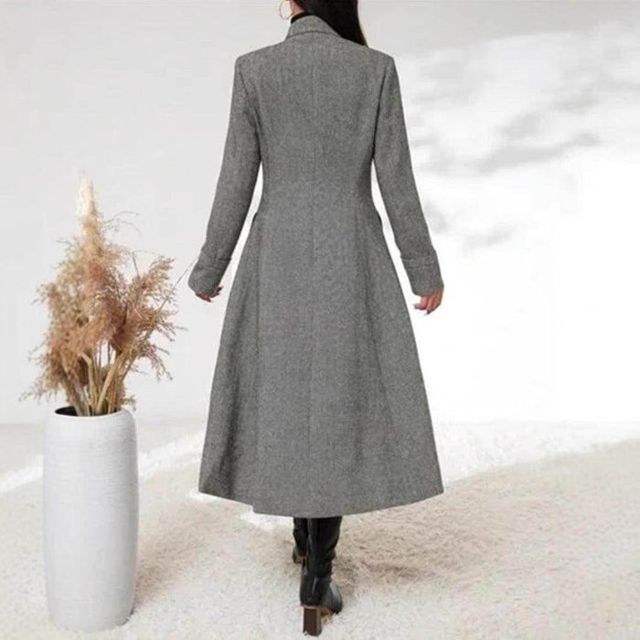 Women's Single-breasted Long-cut Coat - Magellan Fashion Shop
