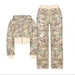 Women's Camouflage Cardigan Long Sleeve Pants Suit - Magellan Fashion Shop