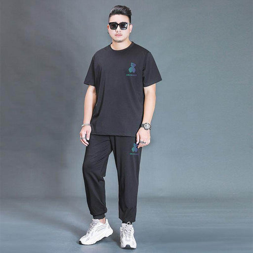 Oversized T-shirt And Trousers Two-piece Fat Casual Sports Suit - Magellan Fashion Shop