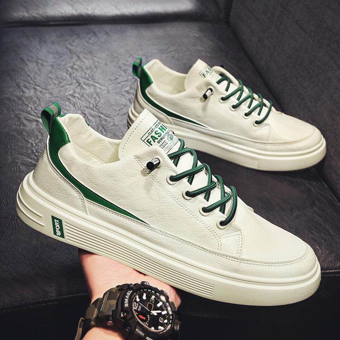 Men's Spring And Autumn Leather Sneakers - Magellan Fashion Shop