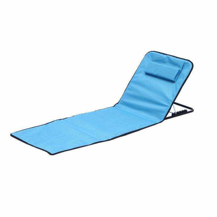 Foldable outdoor beach mat made of durable 600D Oxford cloth with adjustable backrest and shoulder straps for easy carrying