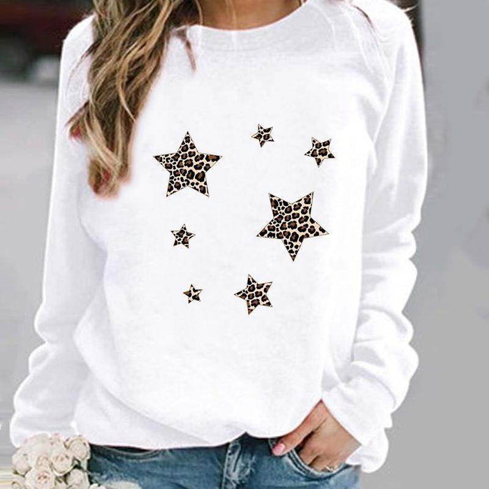 Women's Minimalist Round Neck Casual Printed Sweatshirt - Magellan Fashion Shop