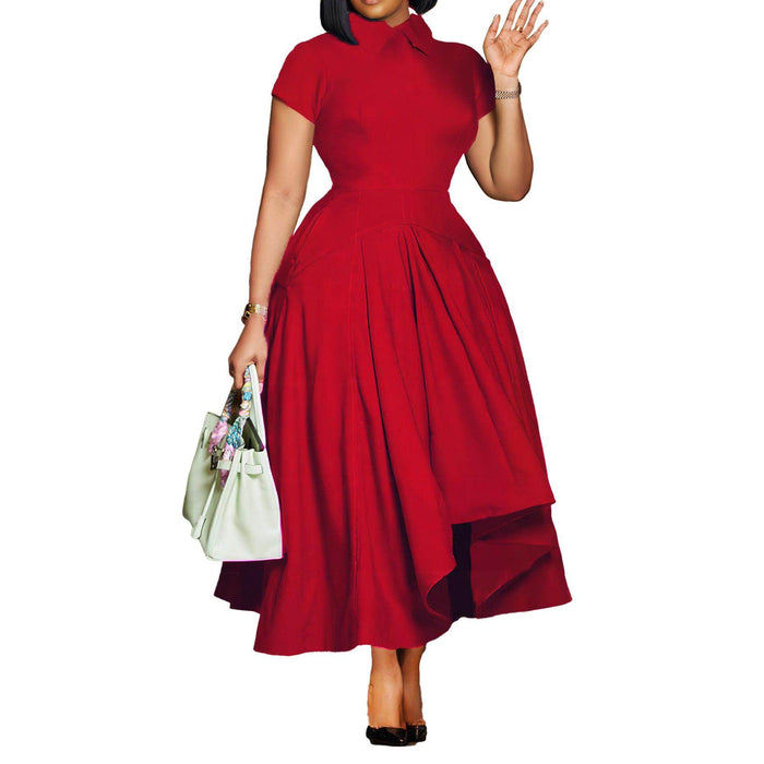 Fashion Temperament High Waist Banquet Large Swing Elegant Evening Party Africa Dress - Magellan Fashion Shop