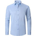 Plus Size Full Elastic Force Shirt Men's Long Sleeve - Magellan Fashion Shop