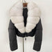 Fox Fur Collar Thick Short Down Jacket Coat - Magellan Fashion Shop