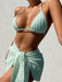 3pcs Halterneck Swimsuit Set Beach Solid - Magellan Fashion Shop