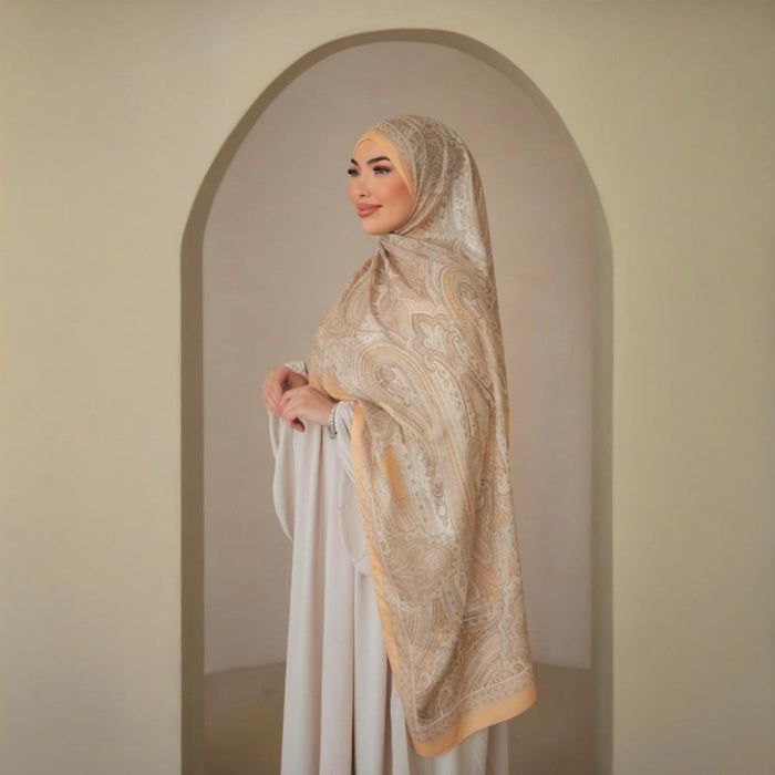 Cashew Printed Ethnic Style Scarf Shawl For Women