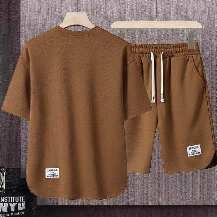 Short-sleeved T-shirt Summer Men Leisure Set Teenagers - Magellan Fashion Shop