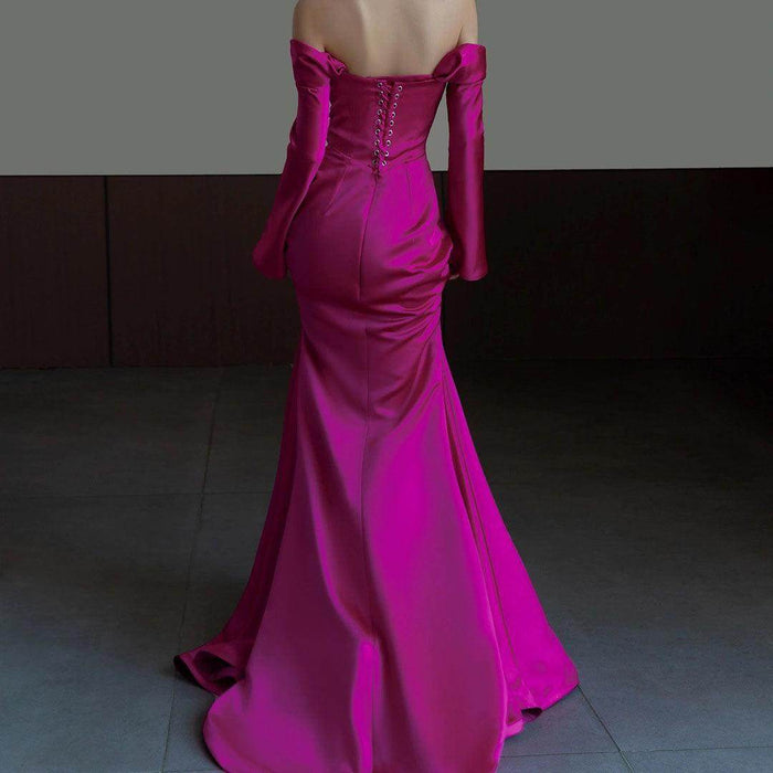 Evening Light Luxury High-grade Bridal Gown Wedding Off-shoulder Toast Dress - Magellan Fashion Shop