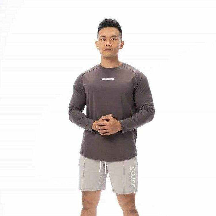 Men's fashion sports fitness long sleeve polyester T-shirt in multiple colors and sizes