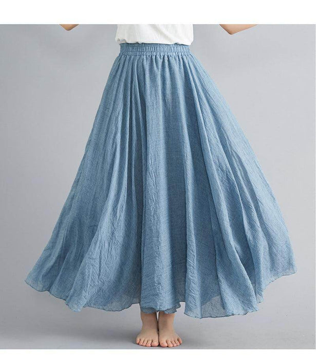Lady Literature Plus Size Cotton And Linen Skirt - Magellan Fashion Shop