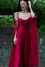 Luxury Senior Sense Acetate Satin Wine Red Bride Wedding Photo Gown Woman - Magellan Fashion Shop