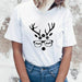 Rock Santa Claus Print Spoof European And American T-shirt - Magellan Fashion Shop