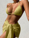 3pcs Halterneck Swimsuit Set Beach Solid - Magellan Fashion Shop