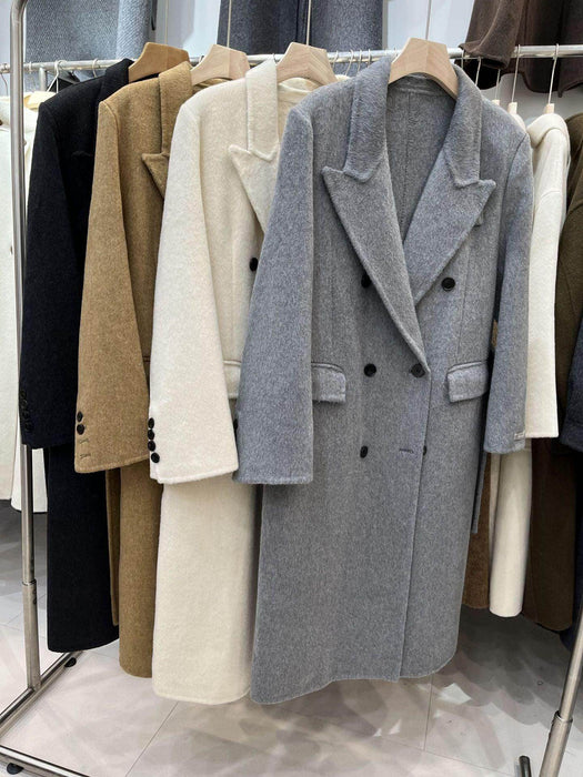 Double-breasted Shoulder Double-sided Wool Overcoat - Magellan Fashion Shop