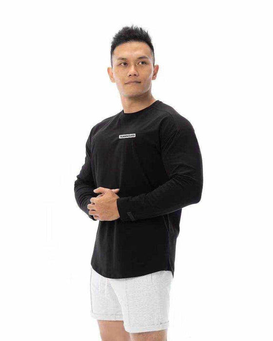Men's fashion sports fitness long sleeve T-shirt in multiple colors and sizes