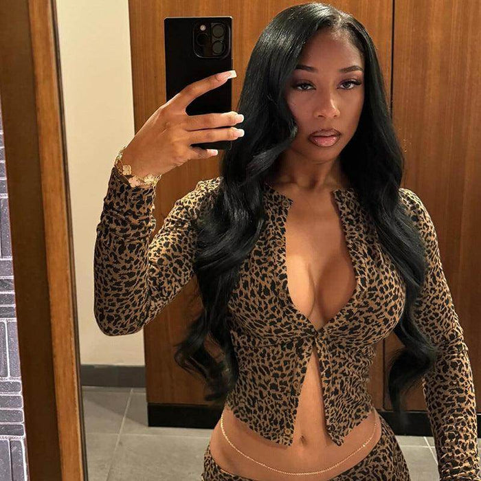 Single-breasted Round Neck Long Sleeve Elastic Cardigan - Magellan Fashion Shop