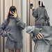 Women's All-matching Sweater Short Skirt Two-piece Suit - Magellan Fashion Shop