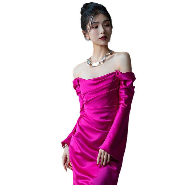 Evening Light Luxury High-grade Bridal Gown Wedding Off-shoulder Toast Dress - Magellan Fashion Shop