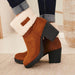Women's Short Boots With Warm Woolen Mouth - Magellan Fashion Shop