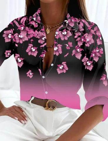 Long Sleeve Shirt Printed Women - Magellan Fashion Shop