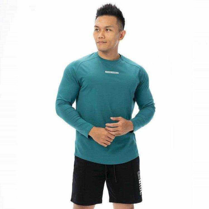 Men's fashion sports fitness long sleeve polyester T-shirt in multiple colors and sizes