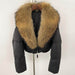 Fox Fur Collar Thick Short Down Jacket Coat - Magellan Fashion Shop