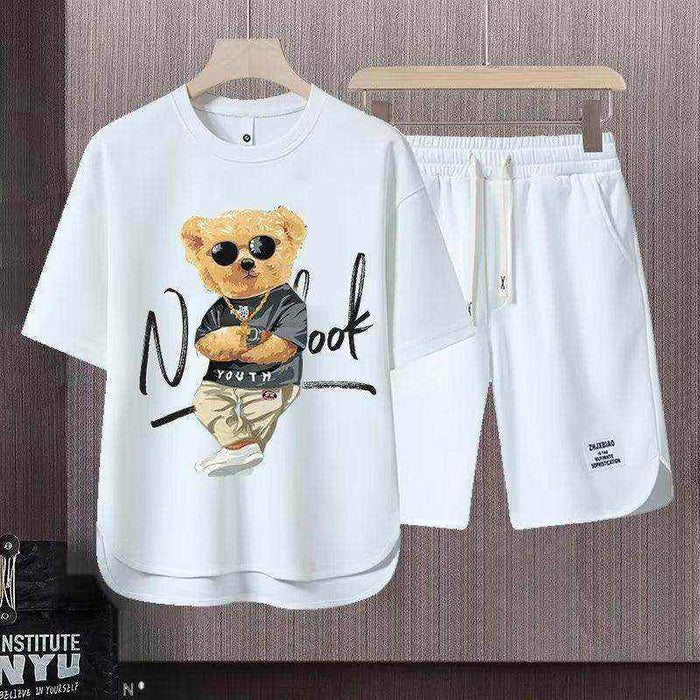 Short-sleeved T-shirt Summer Men Leisure Set Teenagers - Magellan Fashion Shop