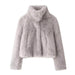Women's Fashion Simple Leather Fur Coat - Magellan Fashion Shop