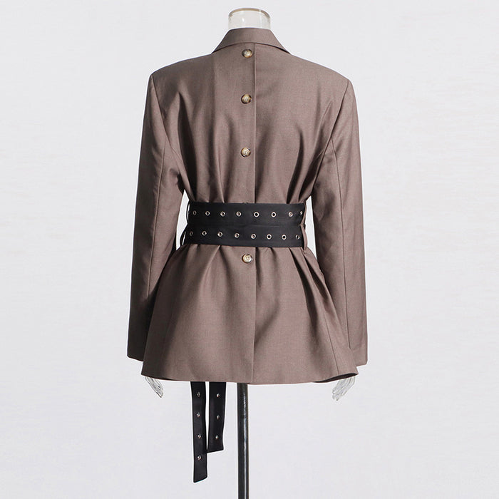 Fashion Lace-up Placket Waist