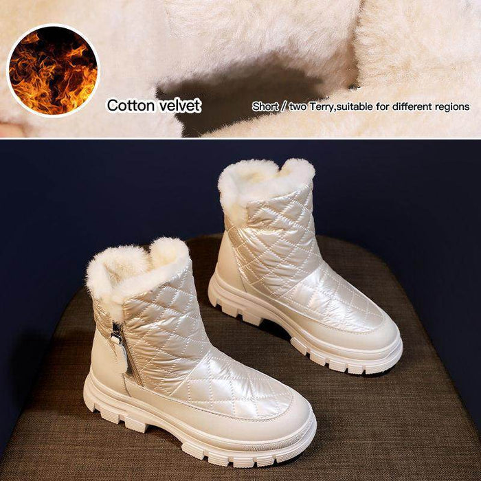 Women's Waterproof New Plus Velvet Warm Martin Short Boots - Magellan Fashion Shop