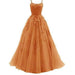 Camisole Ball Gown Long Tulle Lace Party Evening Gown - Magellan Fashion Shop