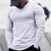 Men's slim fit long sleeve t shirt for gym and running quick dry cotton sportswear