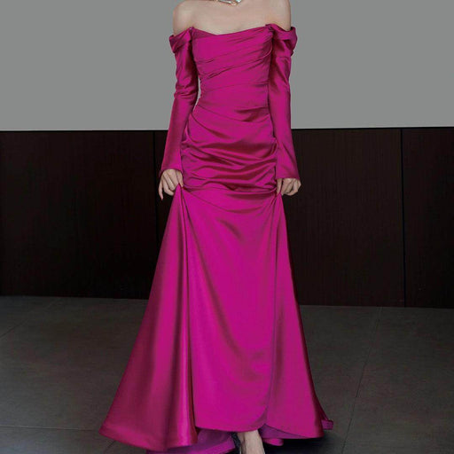 Evening Light Luxury High-grade Bridal Gown Wedding Off-shoulder Toast Dress - Magellan Fashion Shop