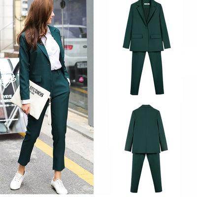 New Work Pant Suits Piece Set For Women Business Interview - Magellan Fashion Shop