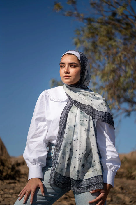 Satin Printed Hijab Printed Shawl Headscarf