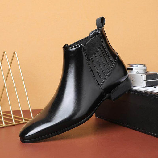 Men's Pointed Toe Simple High-top Martin Boots - Magellan Fashion Shop