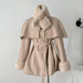 Women's Ring Fashionable Cape Cloak Wool Coat - Magellan Fashion Shop