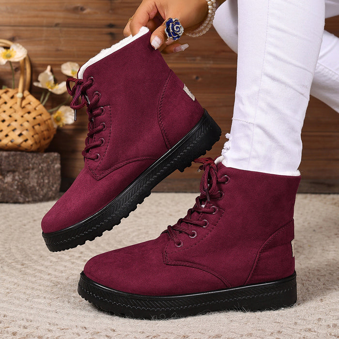 Women's Fashionable Waterproof High-top Cotton-padded Snow Boots