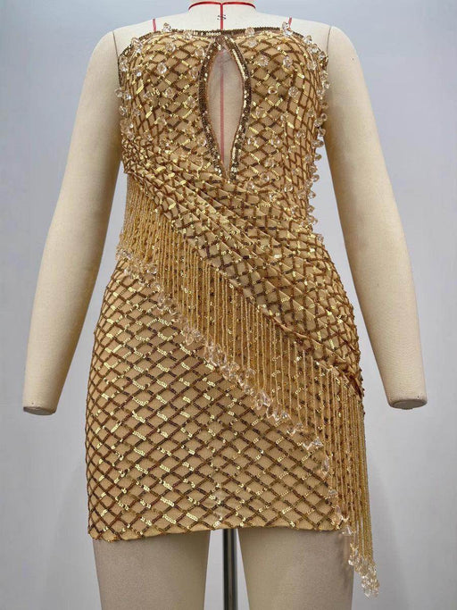 Women's Fashion Personality Tassel Sequins Dress - Magellan Fashion Shop