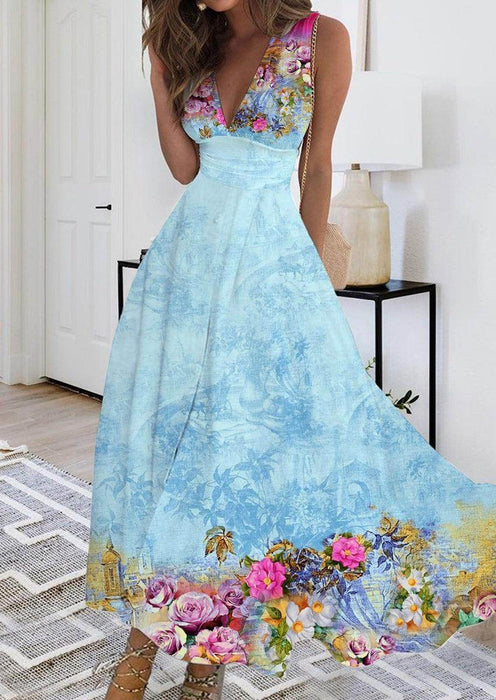 Women's Sleeveless Dress Exquisite Floral Print - Magellan Fashion Shop