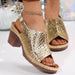 Women's Plus Size Thick Bottom Chunky Heel Wedge Sandals - Magellan Fashion Shop