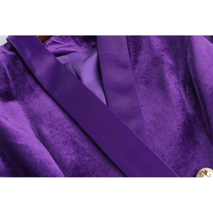 Women's Design Sense Niche Loose Velvet Dress Suit Skirt - Magellan Fashion Shop